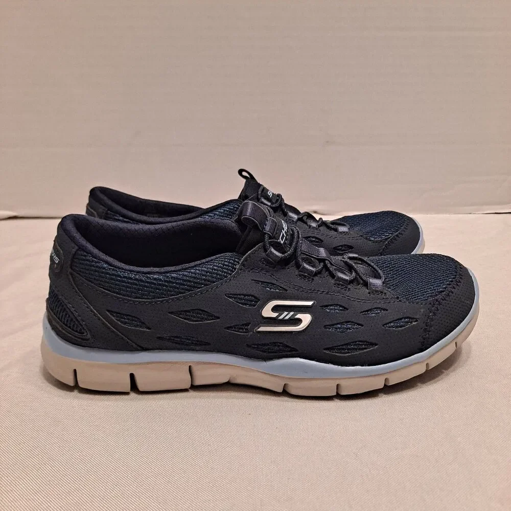 Skechers Women's Gratis Breezy City 22773 Sneakers Size 6 Lightweight Navy Blue